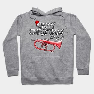 Christmas Flugelhorn Brass Musician Santa Hat Xmas 2022 Hoodie